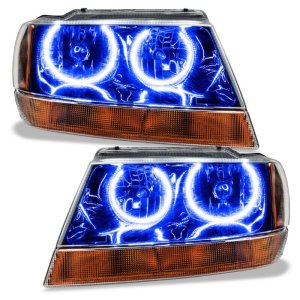 Jeep Grand Cherokee Headlight Halo Kit - ORACLE Lighting - LED - Blue - `99-`04
